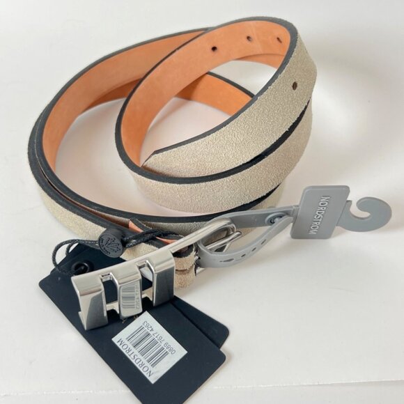 Rag & Bone Belt Porto Greige Suede Gray Size Large - Picture 5 of 6